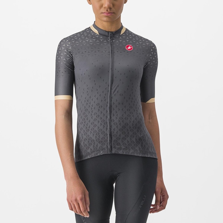 Castelli PEZZI Jersey Dame Mørke Grå | 316982XRA