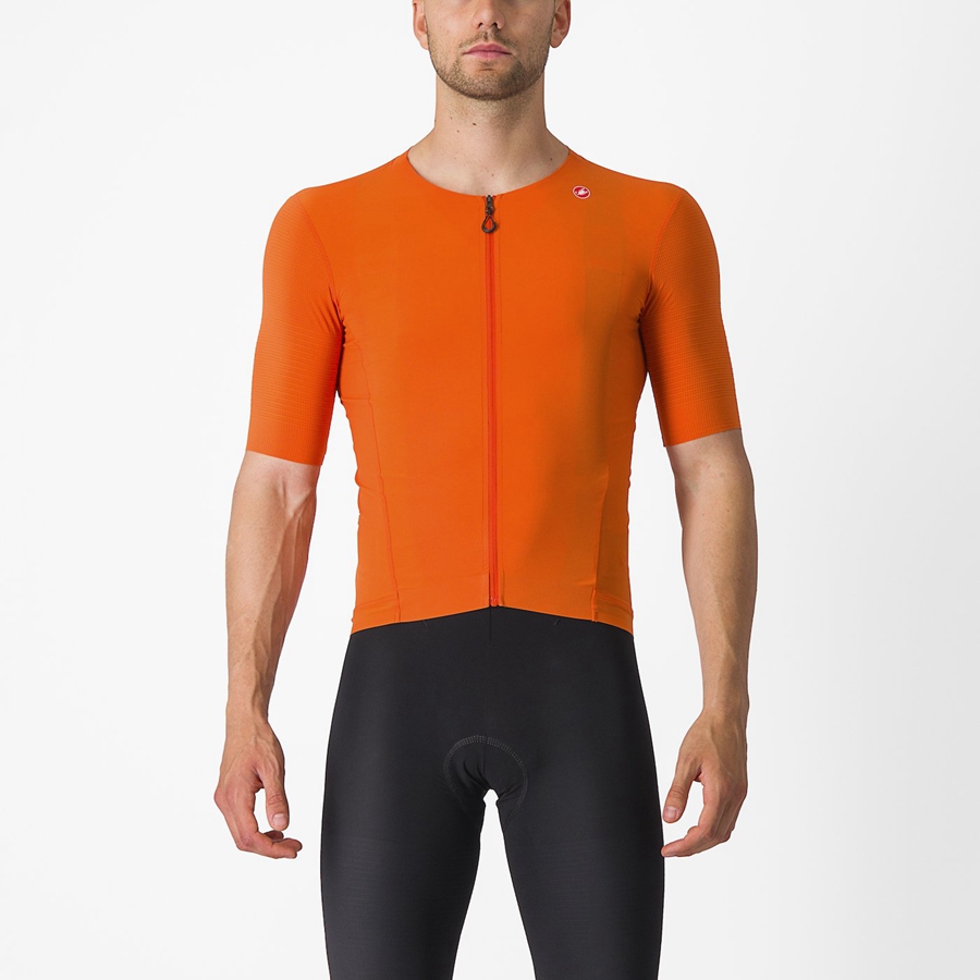 Castelli PREMIO Jersey Herre Oransje Rød | 852976BKE