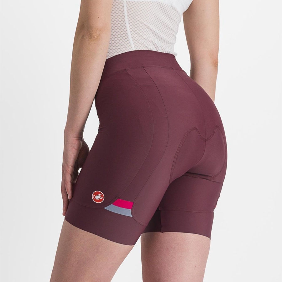 Castelli PRIMA Shorts Dame Dyp Burgunder Rød | 479580DUM