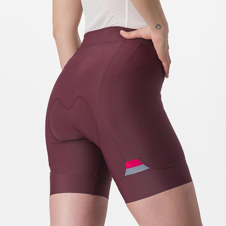 Castelli PRIMA Shorts Dame Dyp Burgunder Rød | 479580DUM