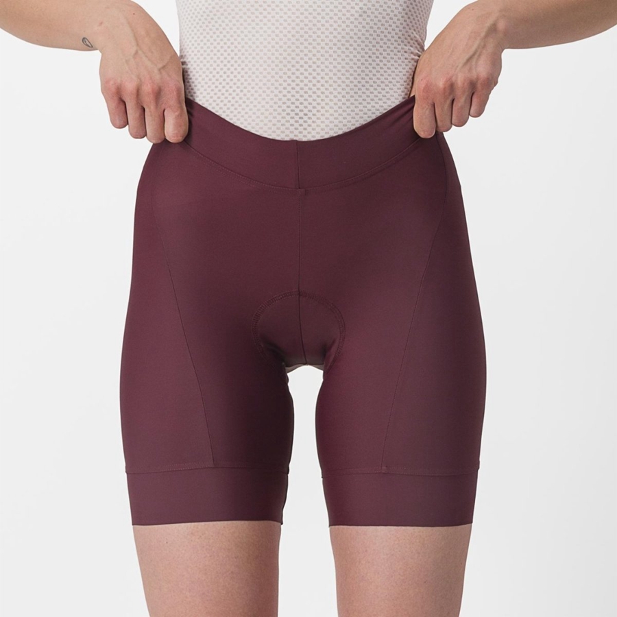 Castelli PRIMA Shorts Dame Dyp Burgunder Rød | 479580DUM