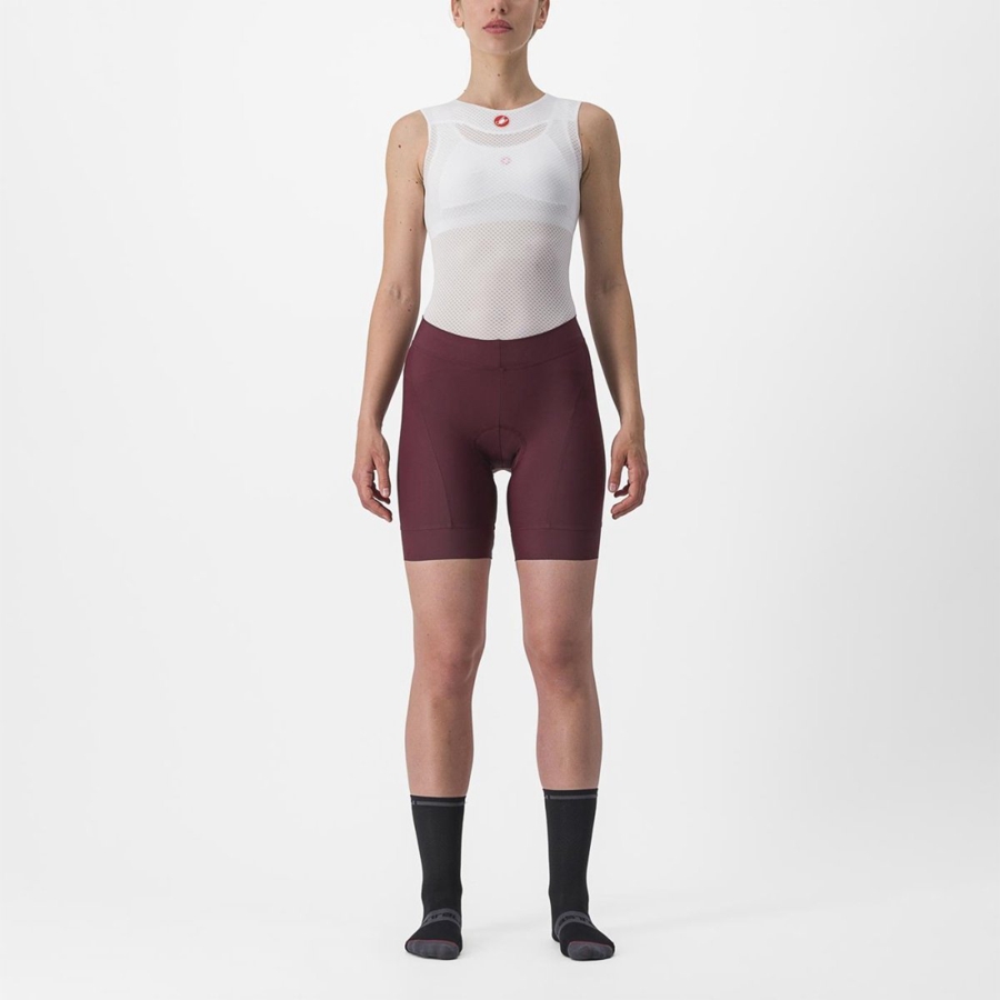 Castelli PRIMA Shorts Dame Dyp Burgunder Rød | 479580DUM