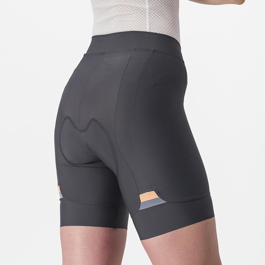 Castelli PRIMA Shorts Dame Mørke Grå Oransje | 906451ORE