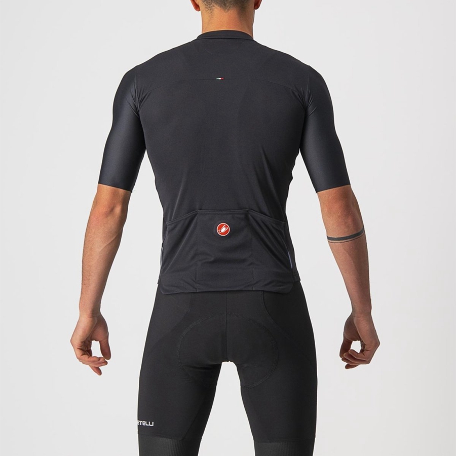 Castelli PROLOGO 7 Jersey Herre Svarte Sølv Grå Hvite | 491368OTF