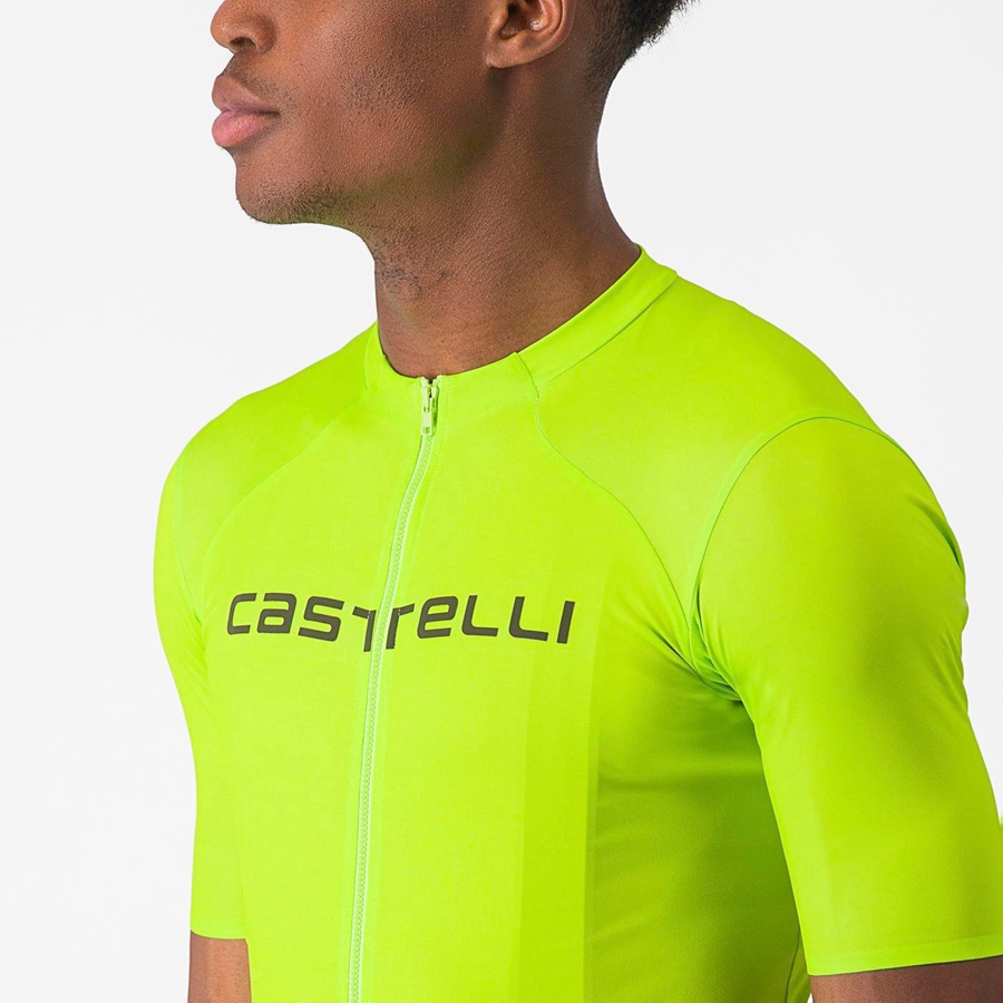 Castelli PROLOGO LITE Jersey Herre Lyse Grønn Dyp Grønn | 598327CRU