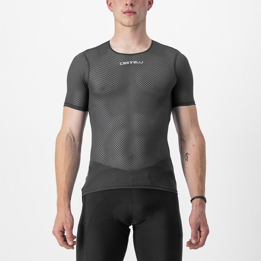 Castelli PRO MESH 2.0 SHORT SLEEVE Basislag Herre Svarte | 039187MSQ