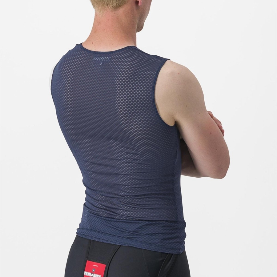 Castelli PRO MESH 2.0 SLEEVELESS Basislag Herre Blå | 984632EKW