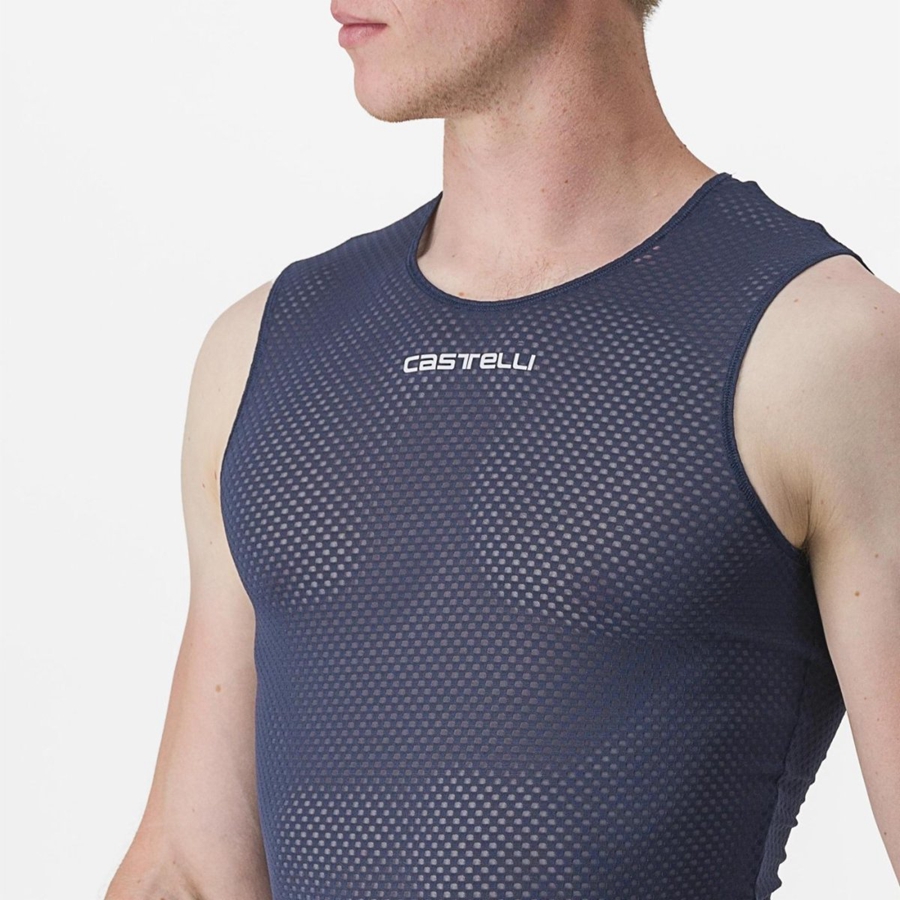 Castelli PRO MESH 2.0 SLEEVELESS Basislag Herre Blå | 984632EKW