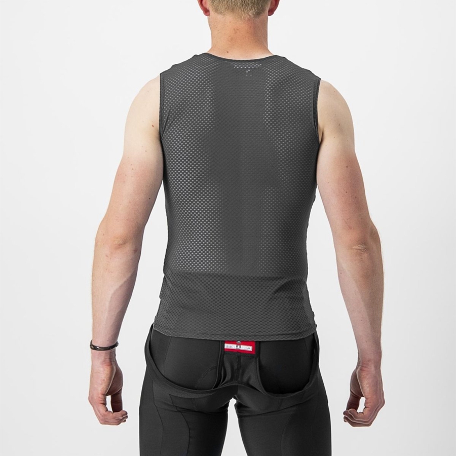 Castelli PRO MESH 2.0 SLEEVELESS Basislag Herre Svarte | 062489XZJ