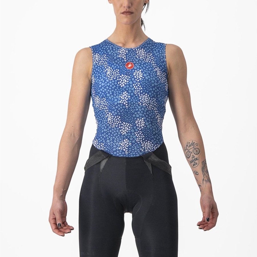 Castelli PRO MESH 4 W SLEEVELESS Basislag Dame Blå | 413586RKA