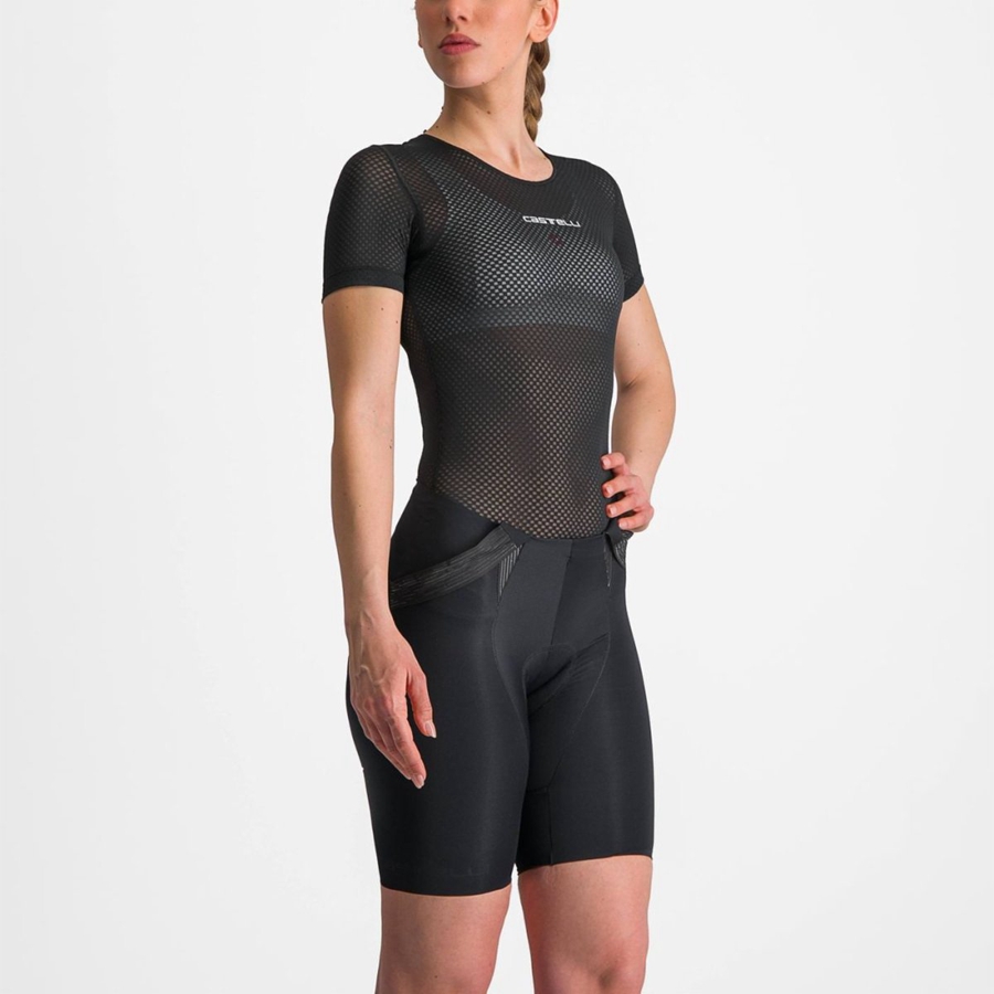 Castelli PRO MESH W SHORT SLEEVE Basislag Dame Svarte | 317960VUA