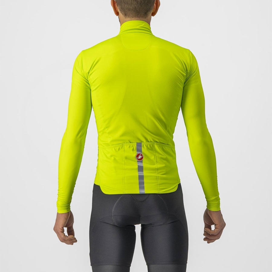 Castelli PRO THERMAL MID LS Jersey Herre Lyse Grønn | 186390ECM