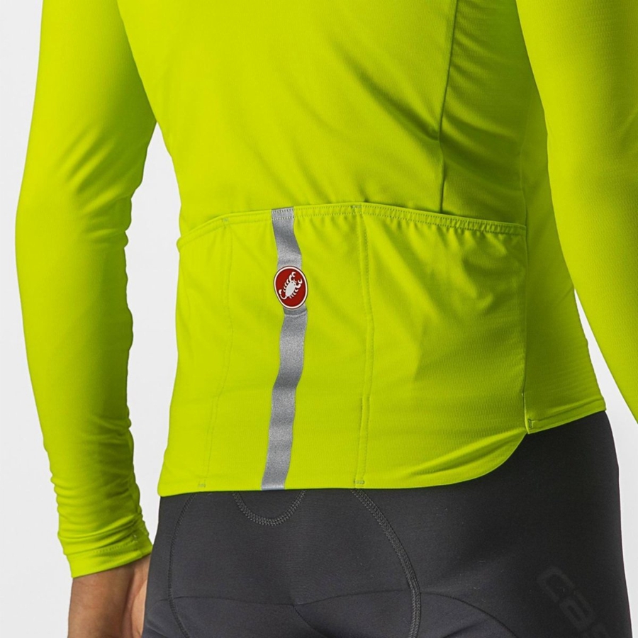 Castelli PRO THERMAL MID LS Jersey Herre Lyse Grønn | 186390ECM