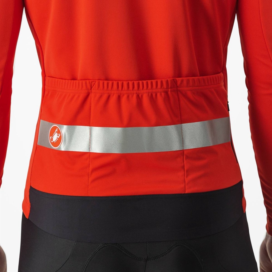 Castelli RADDOPPIA 3 Jakker Herre Rød Sølv | 857091DZN