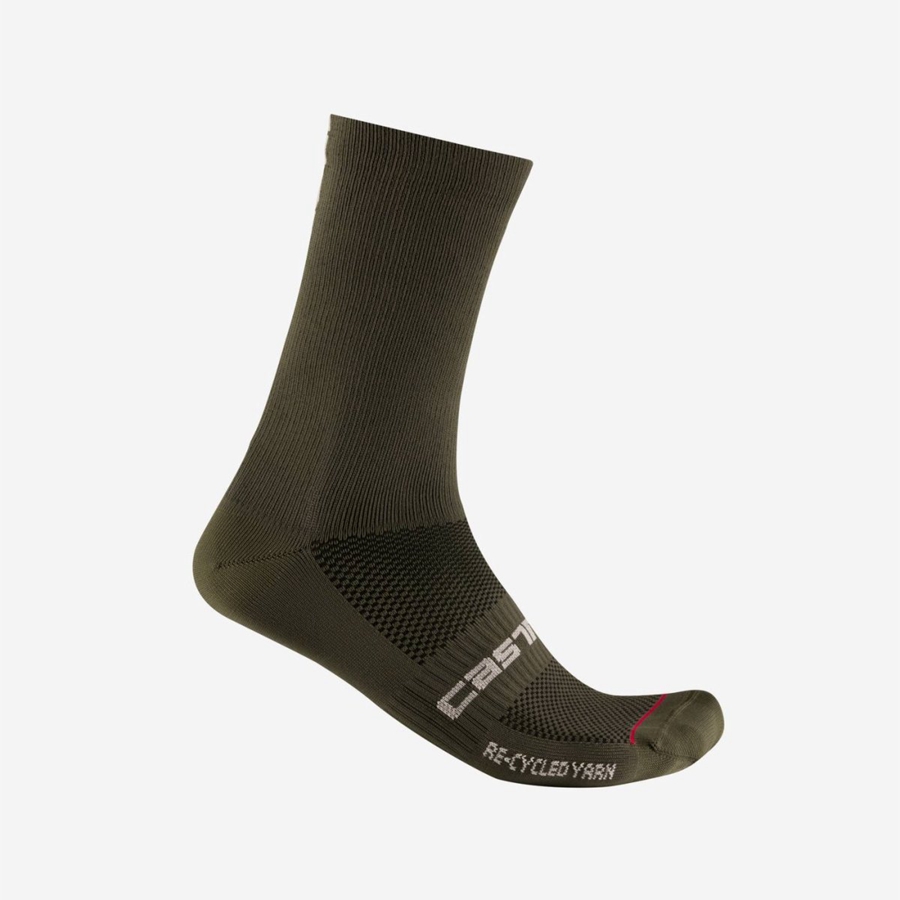 Castelli RE-CYCLE THERMAL 18 Sokker Herre Svarte | 691342CBR