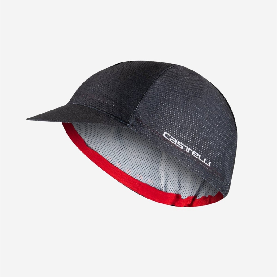 Castelli ROSSO CORSA 2 Cap Herre Svarte | 802697BGX