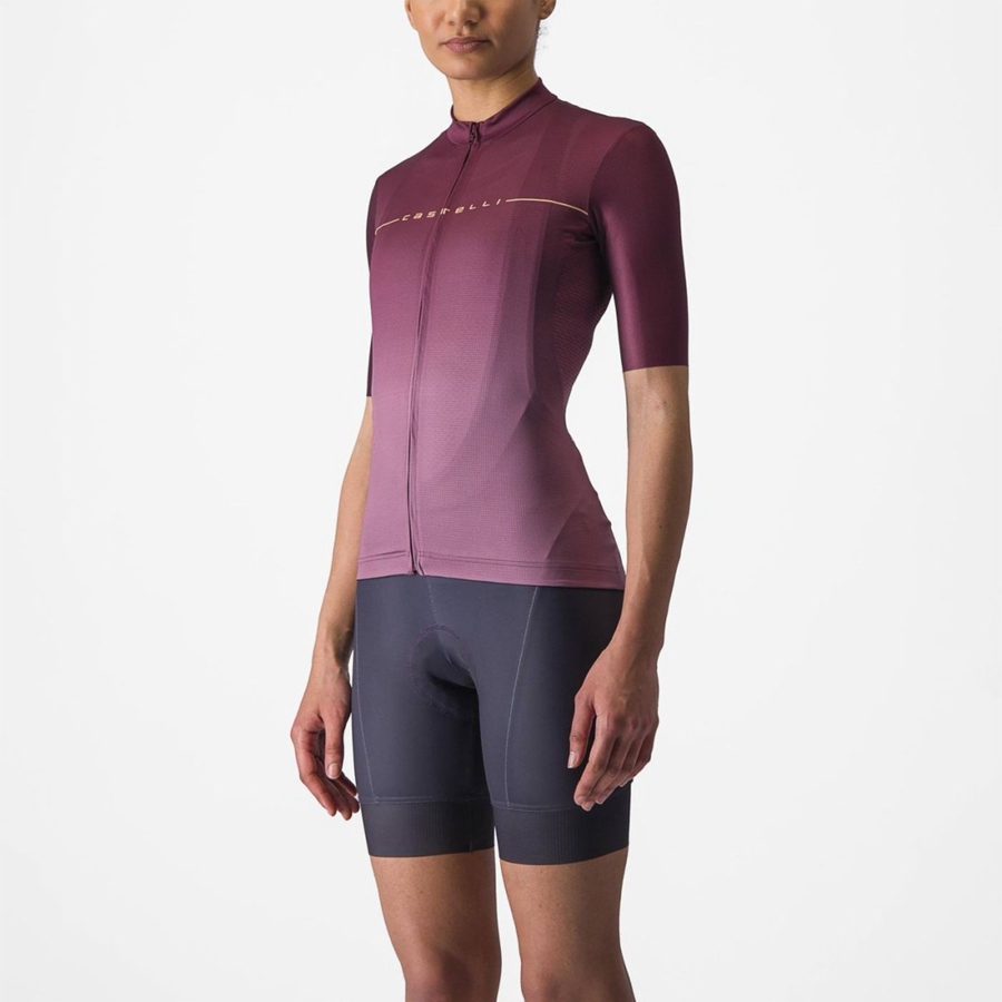 Castelli SALITA Jersey Dame Dyp Burgunder Dyp Lilla | 584790BCZ