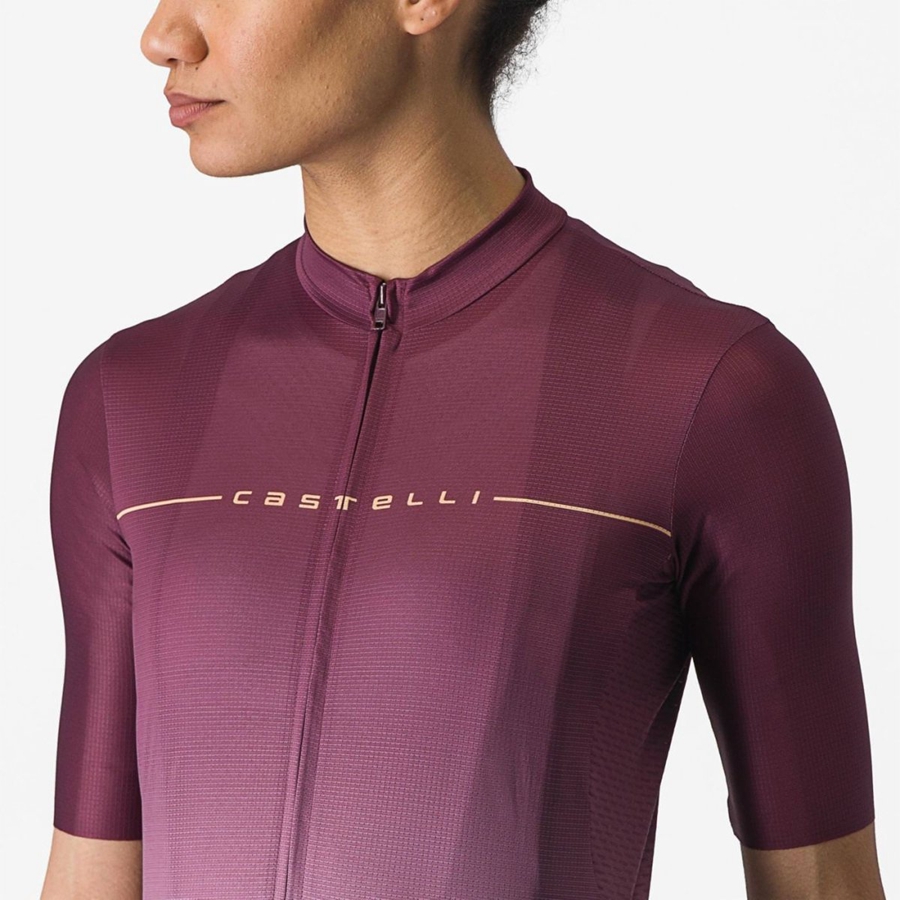 Castelli SALITA Jersey Dame Dyp Burgunder Dyp Lilla | 584790BCZ