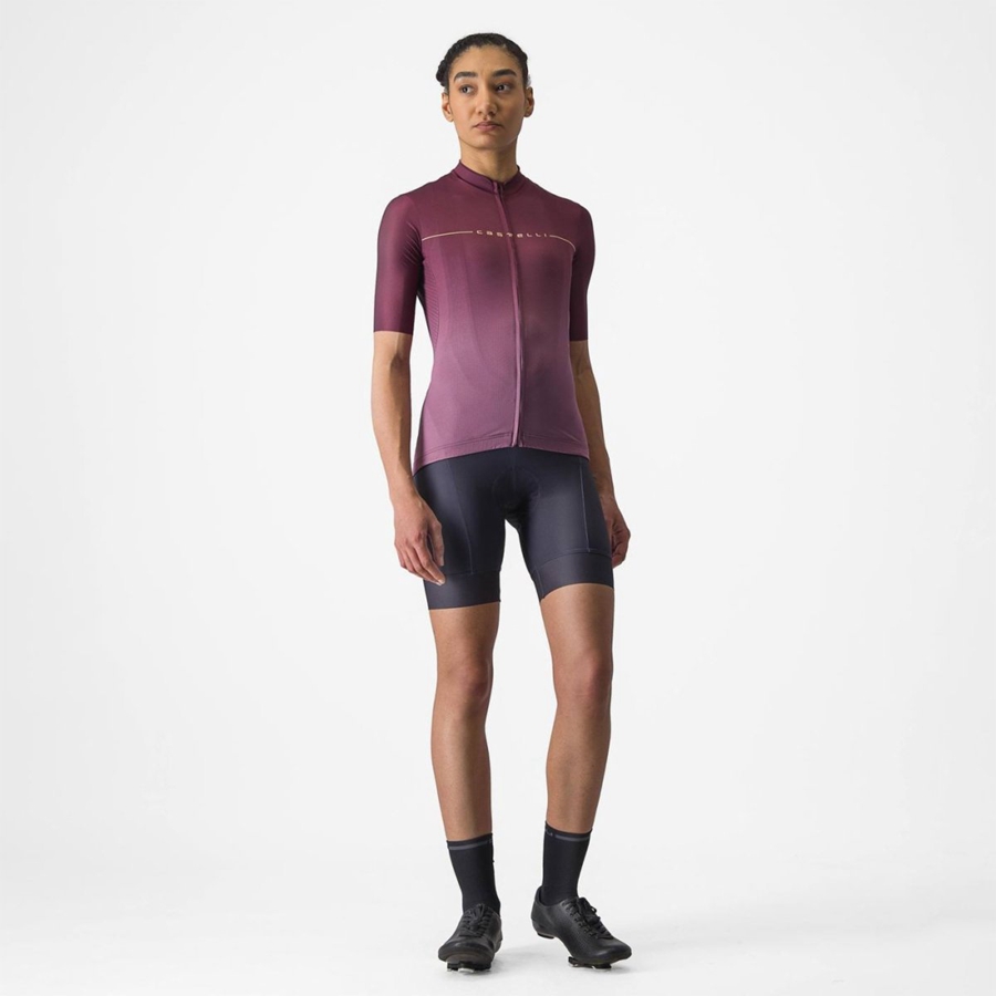 Castelli SALITA Jersey Dame Dyp Burgunder Dyp Lilla | 584790BCZ