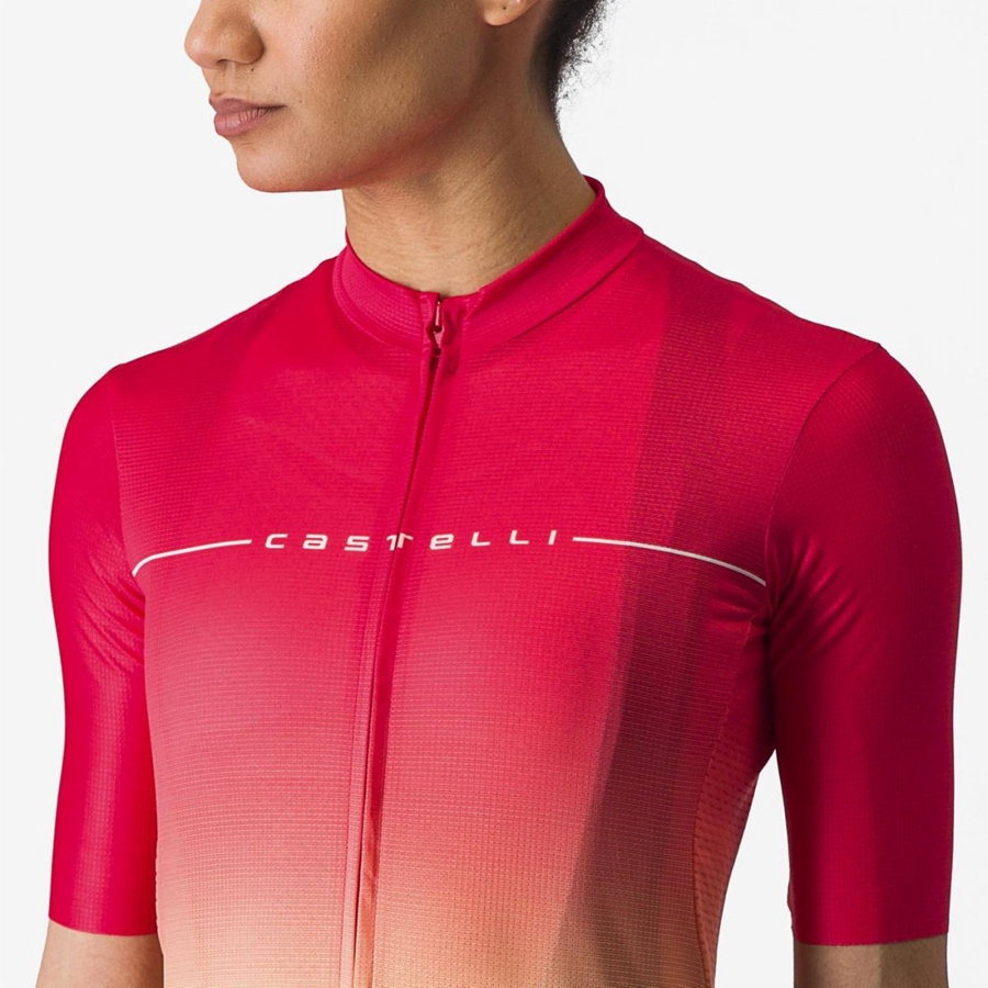 Castelli SALITA Jersey Dame Oransje Hvite | 164782KUV