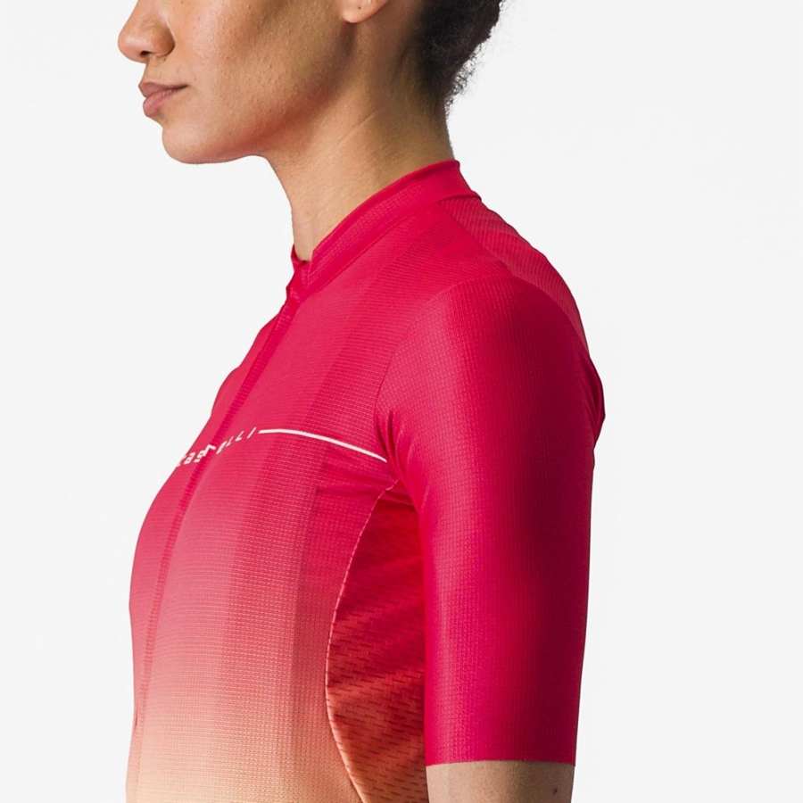 Castelli SALITA Jersey Dame Oransje Hvite | 164782KUV