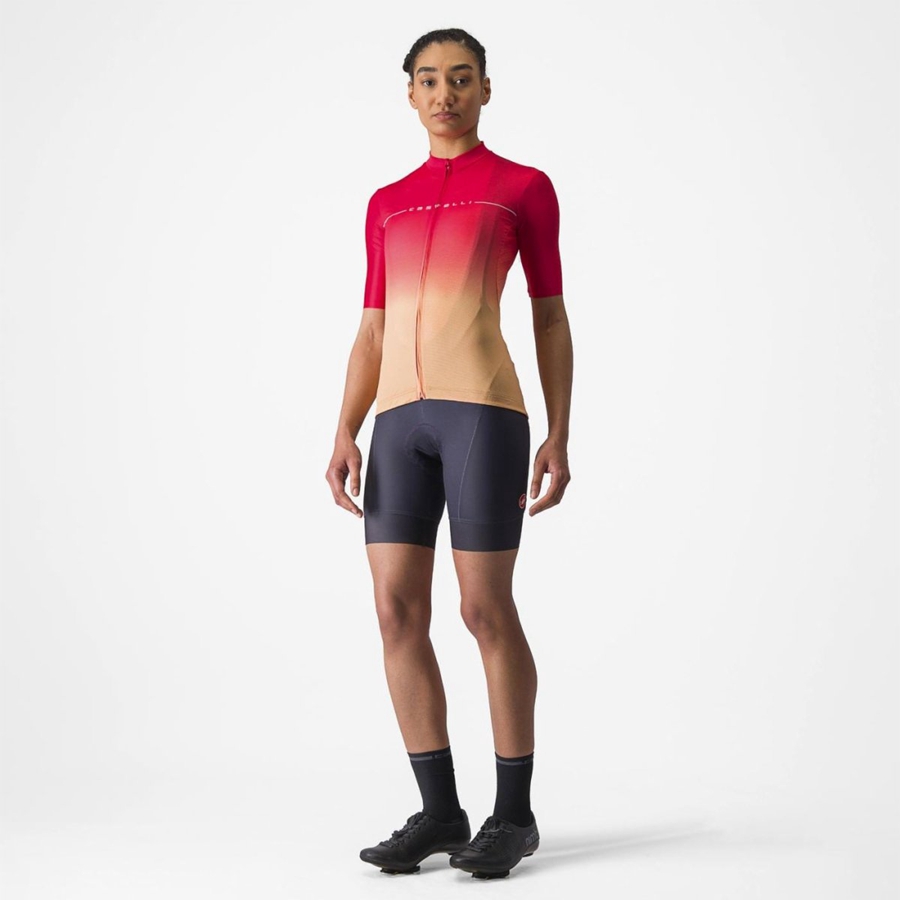 Castelli SALITA Jersey Dame Oransje Hvite | 164782KUV