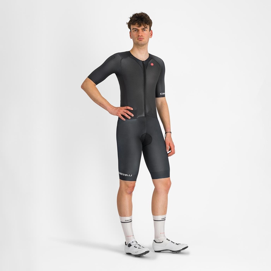 Castelli SANREMO BTW Speedsuit Herre Svarte | 651490UCM