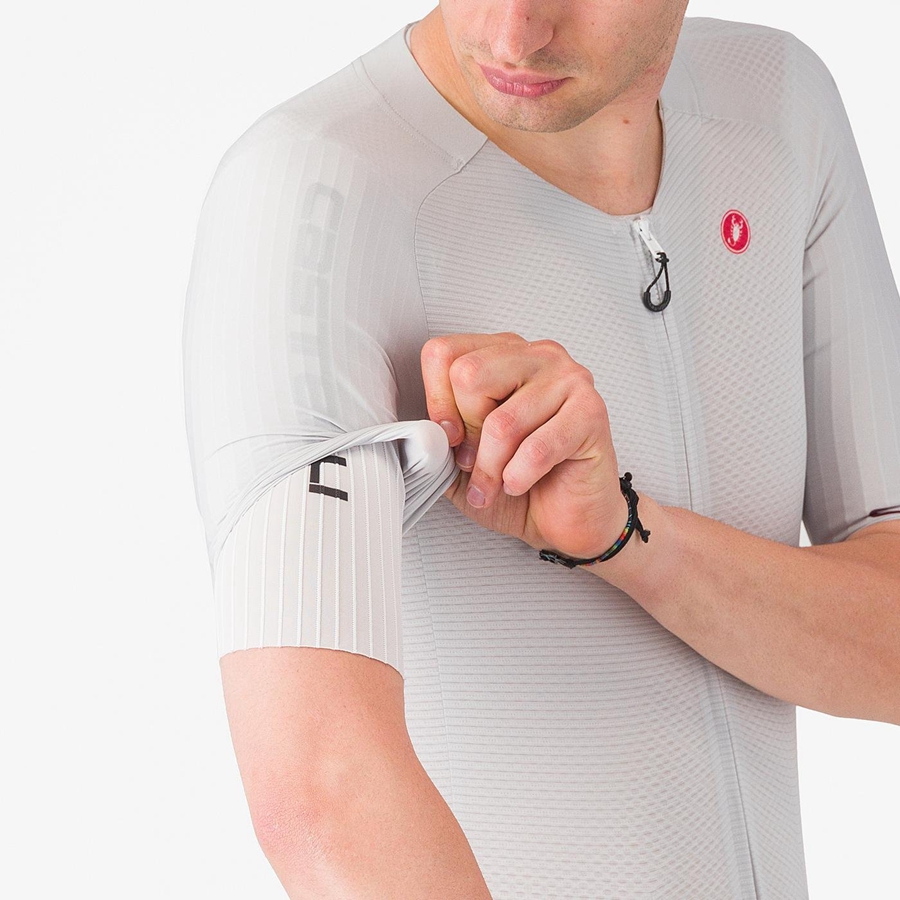 Castelli SANREMO BTW X2 Speedsuit Herre Sølv Grå Burgunder | 374651BAO