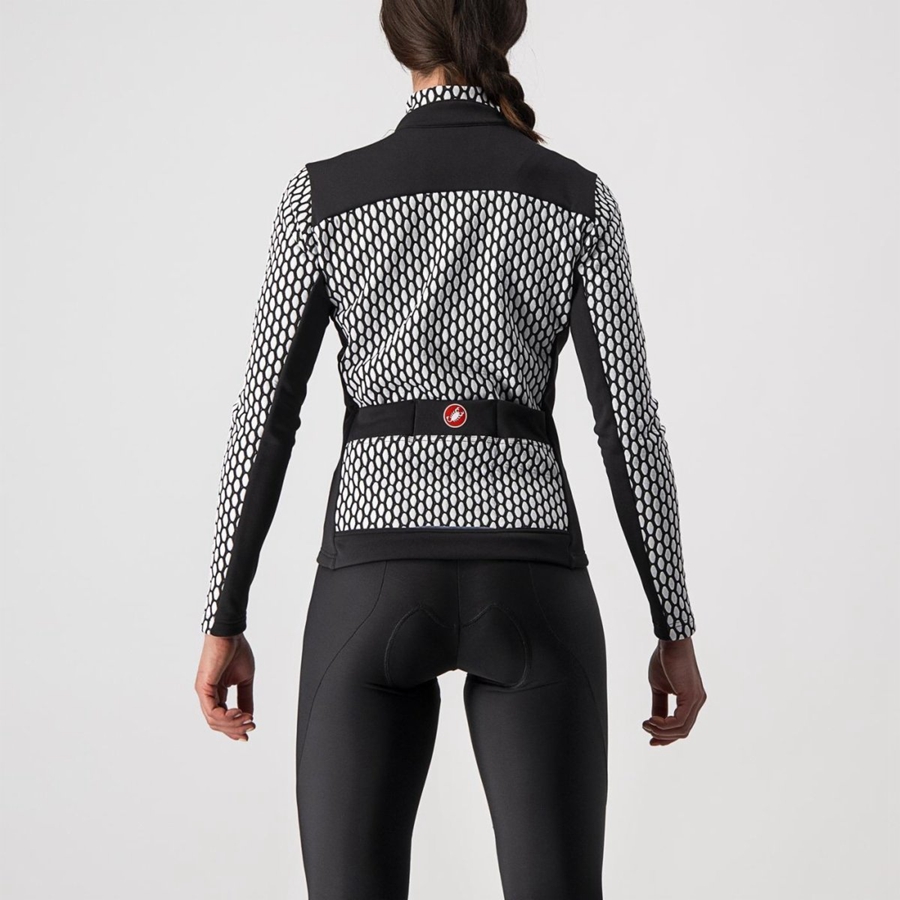 Castelli SFIDA 2 FZ Jersey Dame Svarte Hvite | 846179UWZ