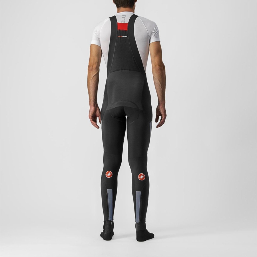 Castelli SORPASSO RoS Tights Med Smekke Herre Svarte Sølv | 587403NYV