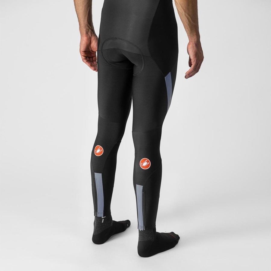 Castelli SORPASSO RoS Tights Med Smekke Herre Svarte Sølv | 587403NYV