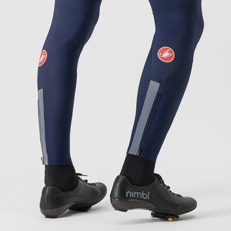 Castelli SORPASSO RoS Tights Med Smekke Herre Blå | 273654TKZ