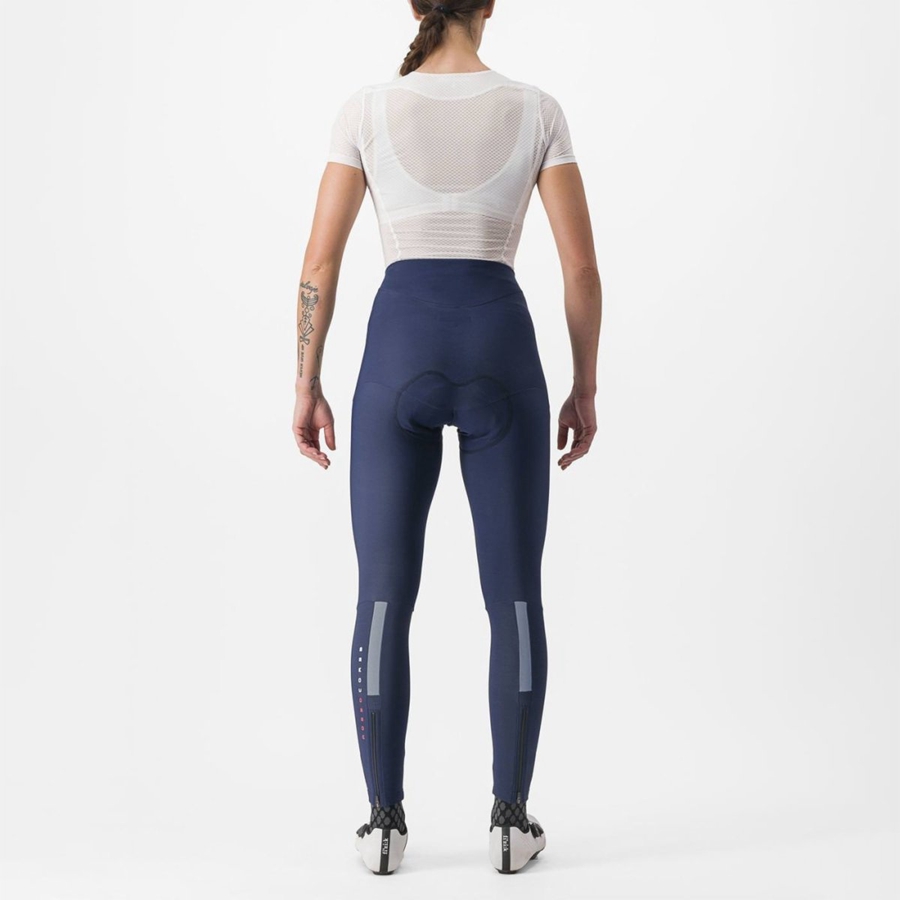 Castelli SORPASSO RoS W Leggings Dame Blå Sølv | 390148YUL