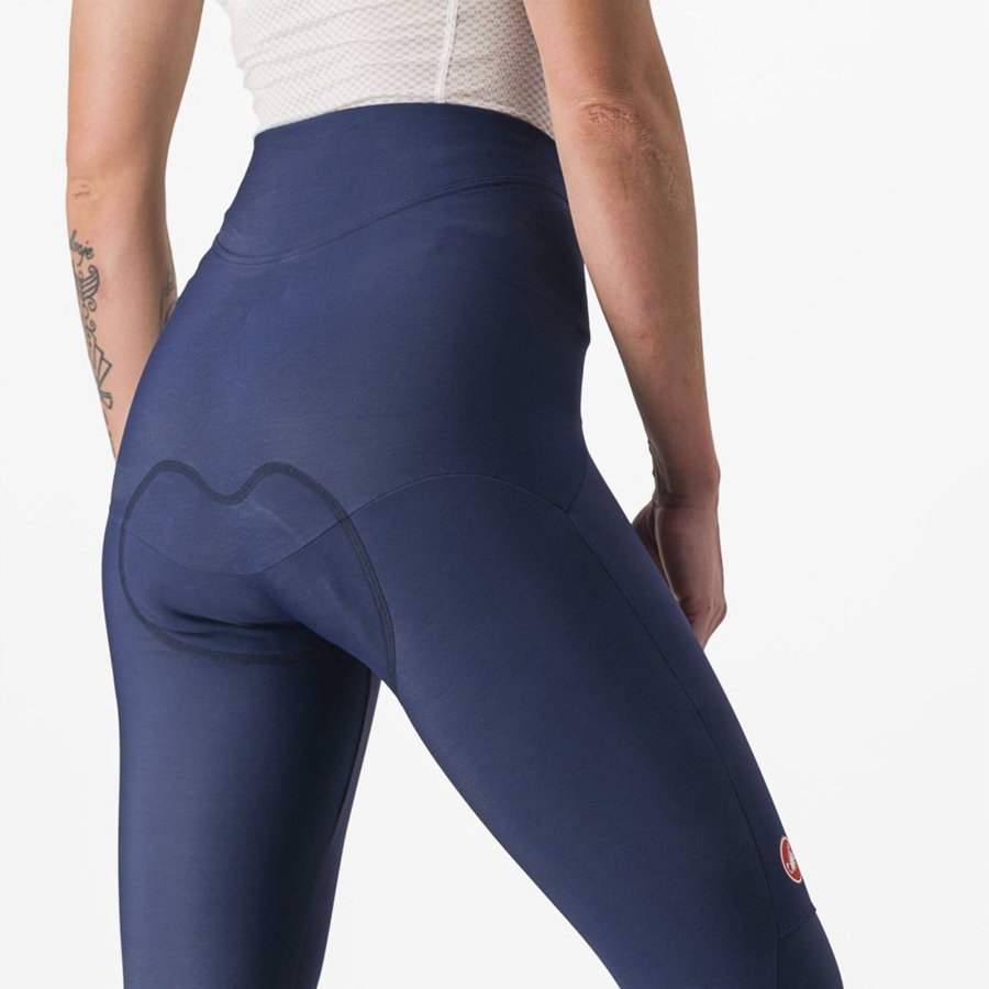 Castelli SORPASSO RoS W Leggings Dame Blå Sølv | 390148YUL