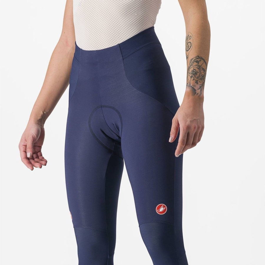 Castelli SORPASSO RoS W Leggings Dame Blå Sølv | 390148YUL