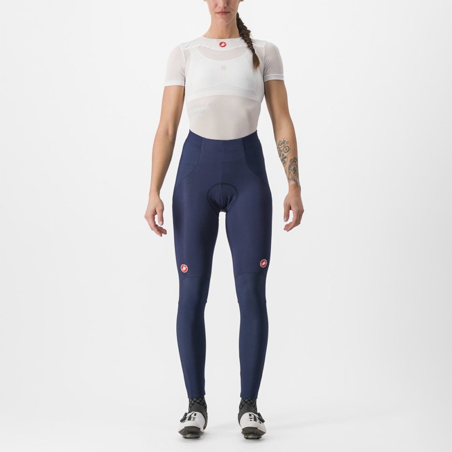 Castelli SORPASSO RoS W Leggings Dame Blå Sølv | 390148YUL