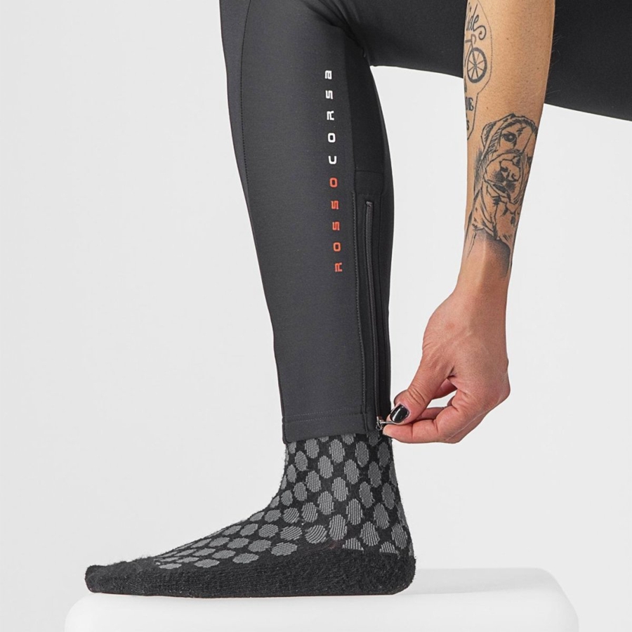 Castelli SORPASSO RoS W Tights Med Smekke Dame Svarte | 704219TYO