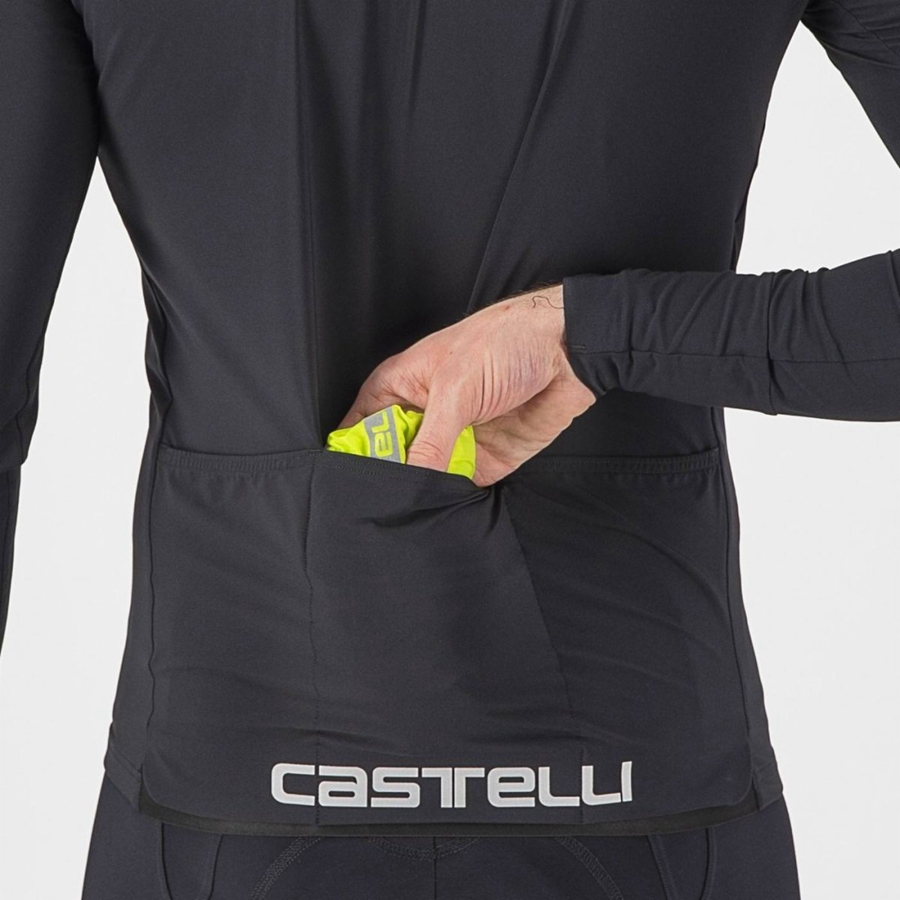 Castelli SQUADRA STRETCH Beskyttelse Herre Lyse Grønn Mørke Grå | 024738WVJ