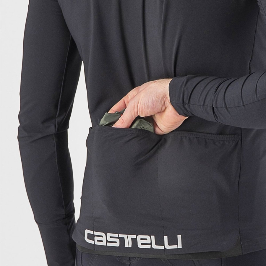 Castelli SQUADRA STRETCH Beskyttelse Herre Grønn Mørke Grå | 785104SJX