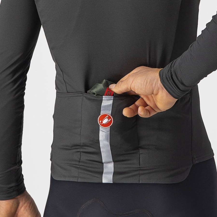 Castelli SQUADRA STRETCH Vest Herre Grønn Mørke Grå | 516830UJW