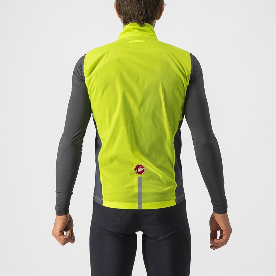 Castelli SQUADRA STRETCH Vest Herre Lyse Grønn Mørke Grå | 791504BVL