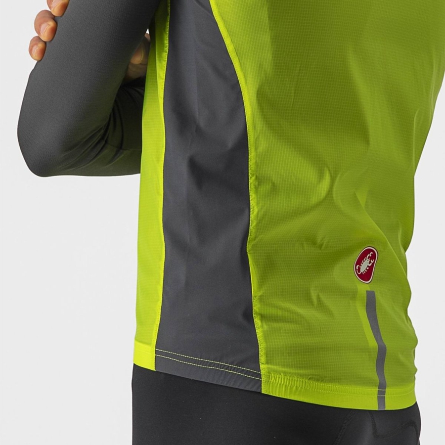 Castelli SQUADRA STRETCH Vest Herre Lyse Grønn Mørke Grå | 791504BVL