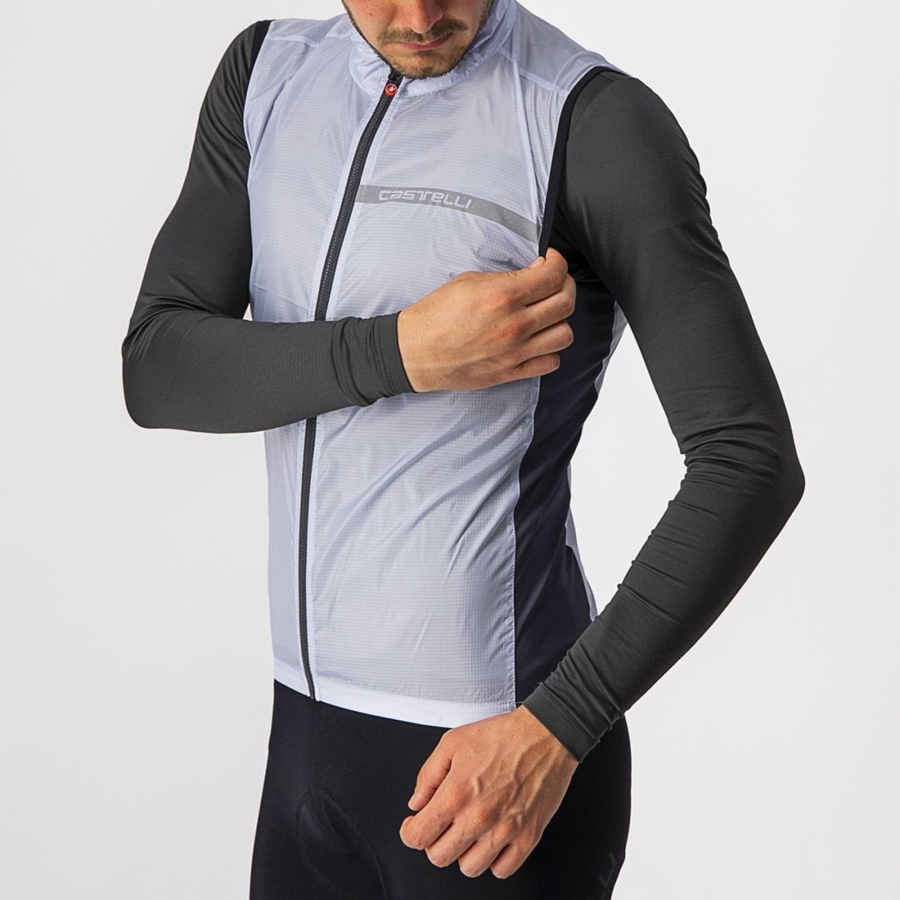 Castelli SQUADRA STRETCH Vest Herre Sølv Grå Mørke Grå | 670935ZWC