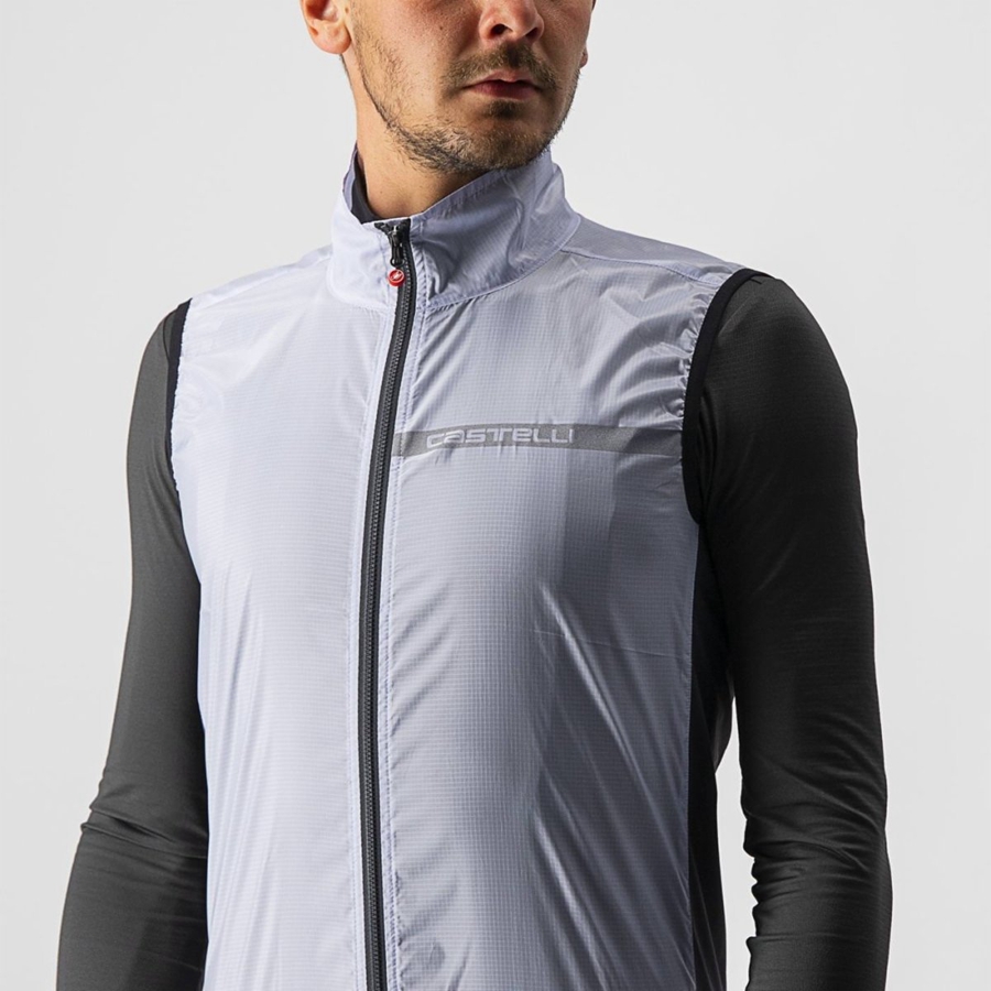 Castelli SQUADRA STRETCH Vest Herre Sølv Grå Mørke Grå | 670935ZWC