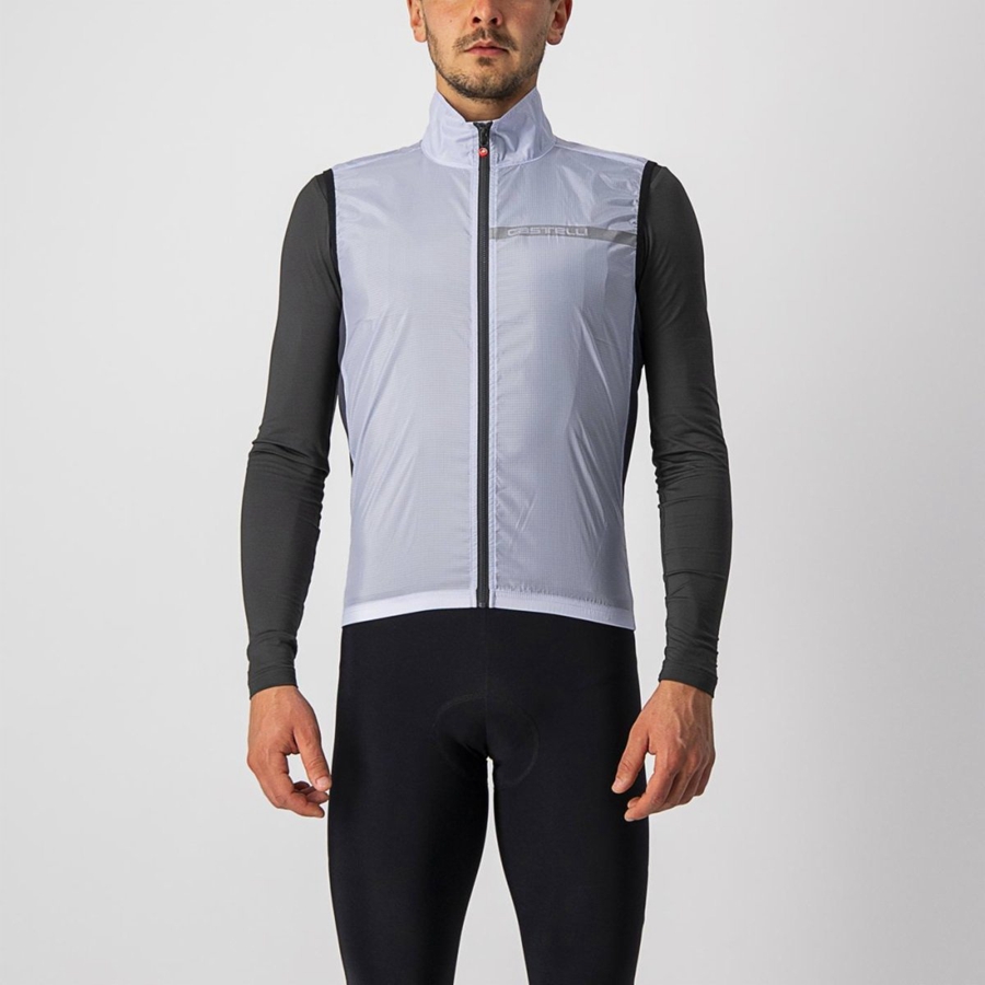 Castelli SQUADRA STRETCH Vest Herre Sølv Grå Mørke Grå | 670935ZWC