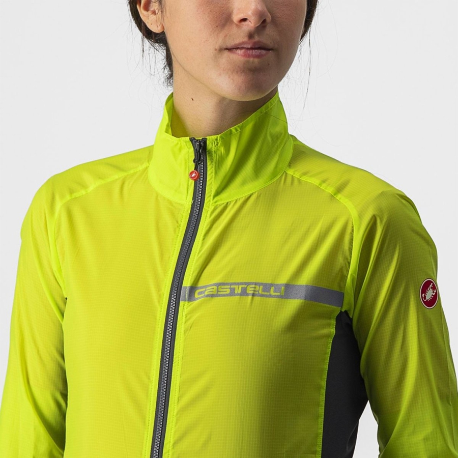 Castelli SQUADRA STRETCH W Beskyttelse Dame Lyse Grønn Mørke Grå | 923157BIS