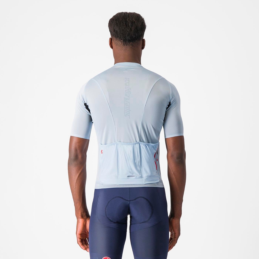 Castelli SUPERLEGGERA 3 Jersey Herre Blå | 032149IAX