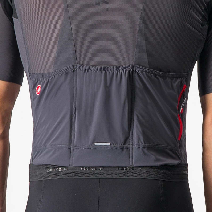 Castelli SUPERLEGGERA 3 Jersey Herre Mørke Grå | 325167RKB