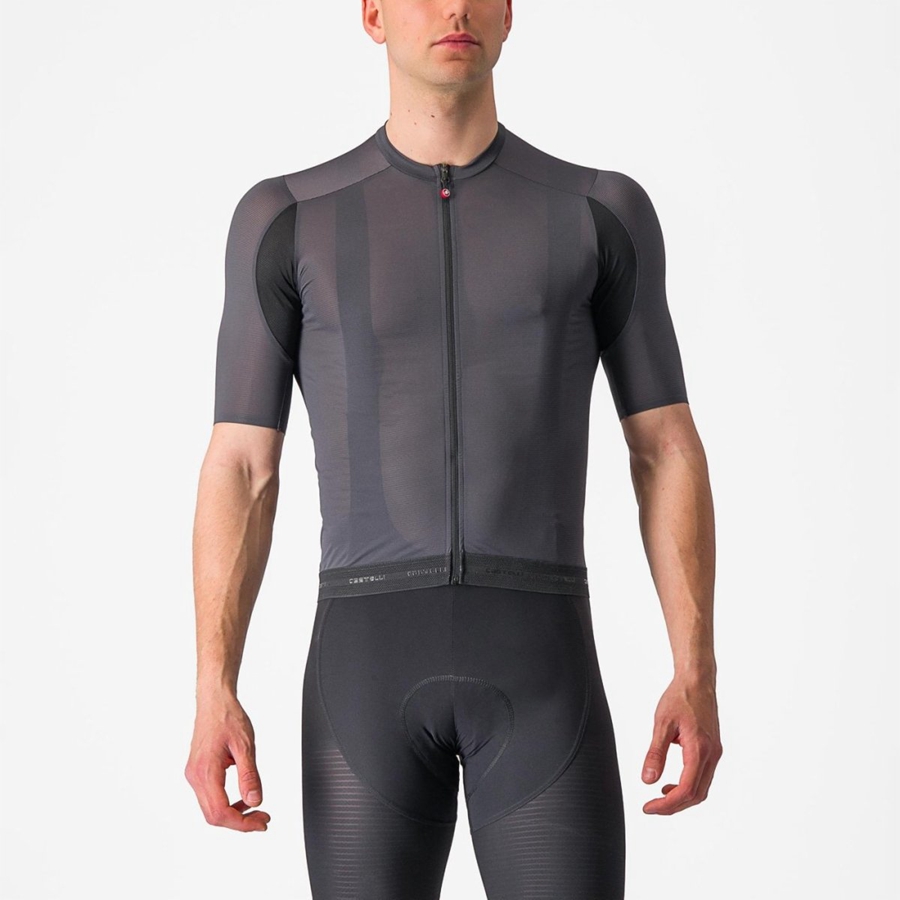 Castelli SUPERLEGGERA 3 Jersey Herre Mørke Grå | 325167RKB