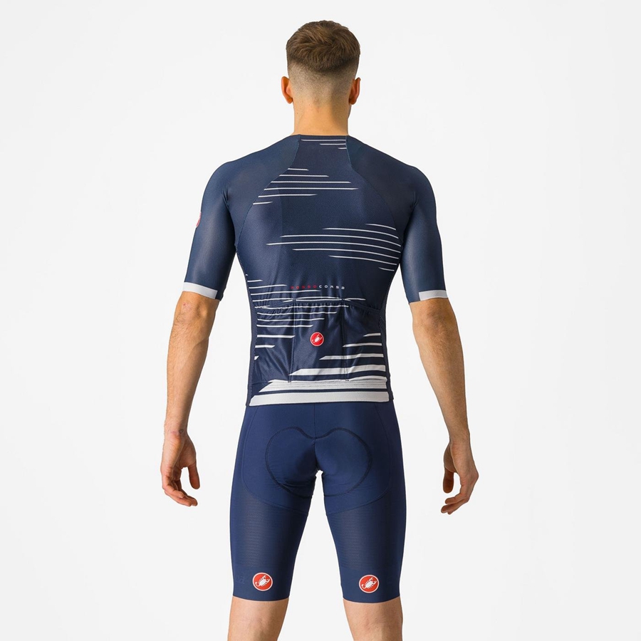 Castelli SUPERLEGGERA Shorts Med Smekke Herre Blå | 721940TJV